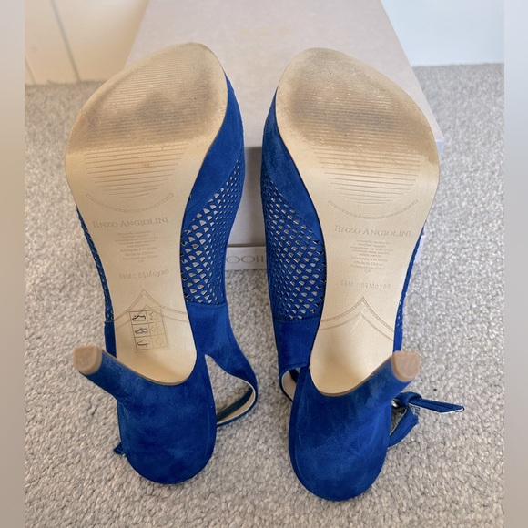 Enzo Angiolini Eascarla Peep Toe Stiletto heel in royal blue colour, size 8.5. - Picture 8 of 11